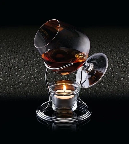 BarCraft Brandy Glass and Warmer Gift Set, 350ml Glass, Tea Light Holder and ... - Picture 4 of 7