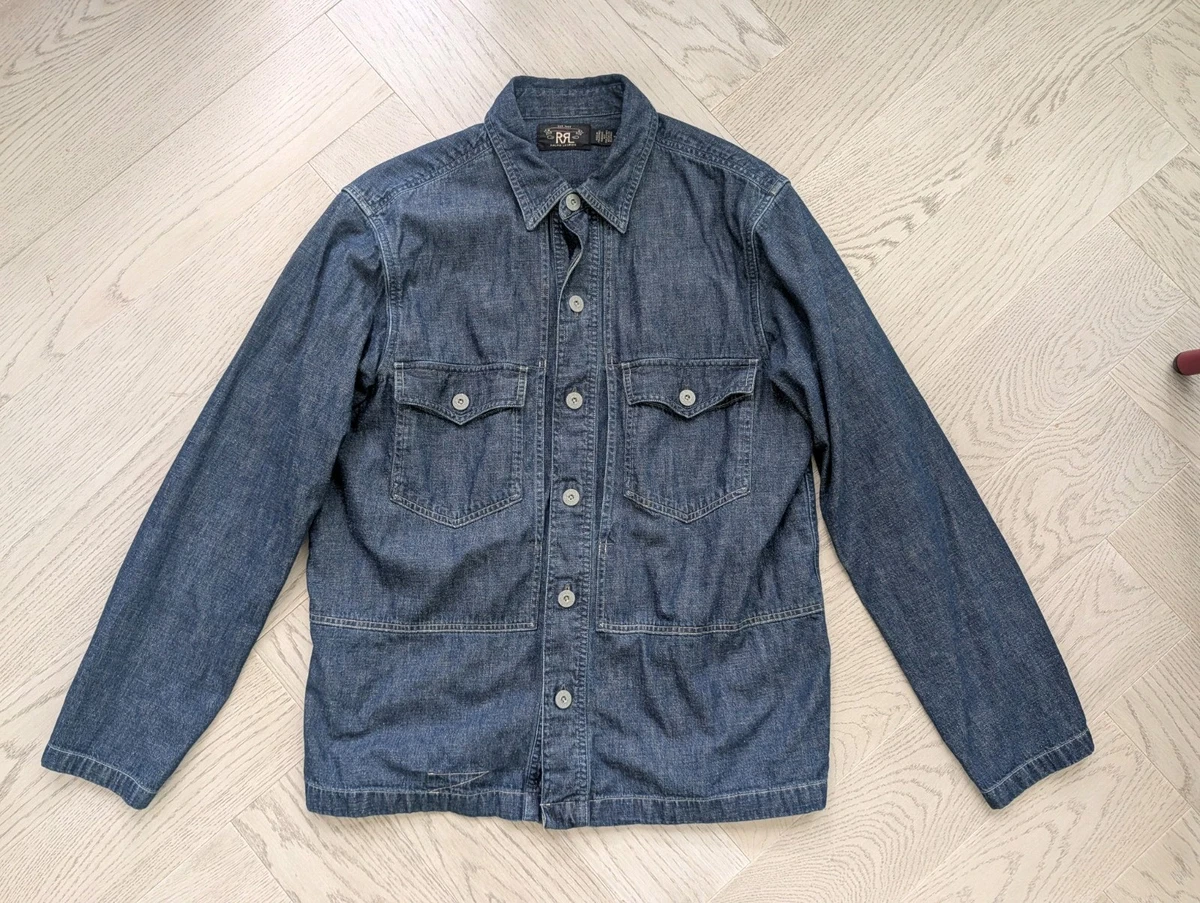 RRL Denim Solid Casual Button-Down Shirts for Men for sale | eBay