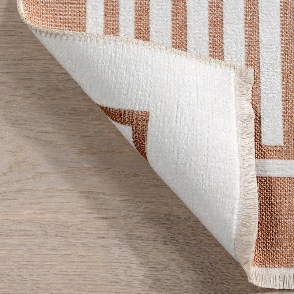 Alfombra de área reversible Versa Collection 4' x 6', lavable a máquina, resistente a las manchas... Foto 3 de 4