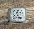 Satori 1 Ozt .999 Fine Silver - Double Smile Hammered Bar - Hand Poured & Forged
