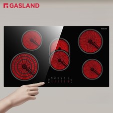 GASLAND 5 Zones Electric Cooktop Built-in Ceramic Hob 8500W 90cm Black Hot Plate