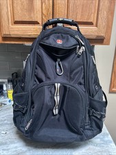 Swiss Gear 1900 Scan Smart Laptop Backpack Black Padded Travel Handle Hike Work