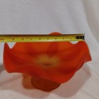 Rare Vintage Viking Glass Frosted Persimmon 6 Pedal Compot Bowl — photo 8