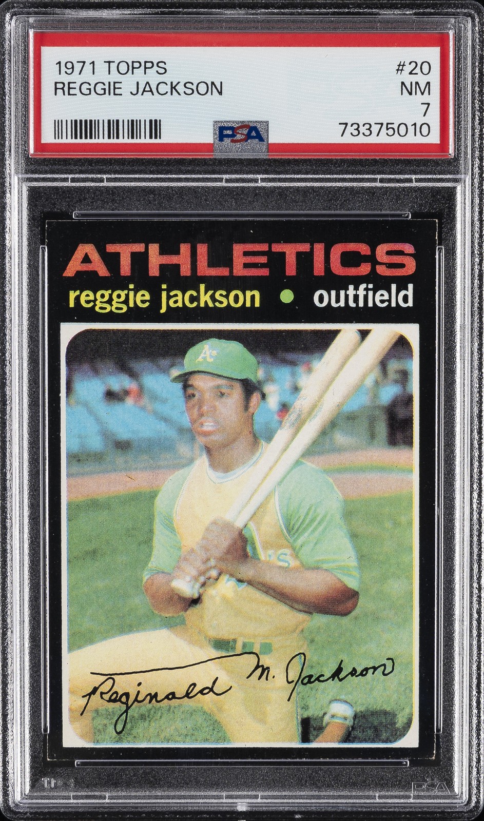 1971 TOPPS #20 REGGIE JACKSON PSA 7