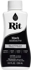 Rit Dye 88150 All Purpose Liquid Dye, Black, 8 Fl 8 Oz (Pack of 1), Black