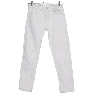 Zara, Jeans, Größe: 164, Beige, Baumwolle/Elasthan, Einfarbig, Denim #OoL
