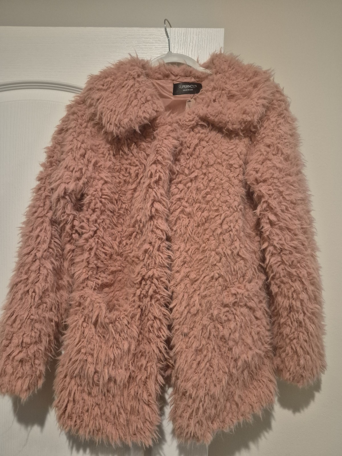 SUPERNOVA Pink Collared Open Front Lined Jacket L… - image 2