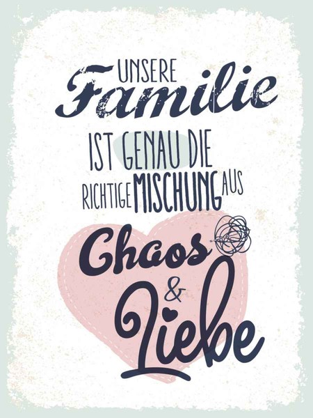 Holzschild 40X30 Cm Unsere Familie Chaos Liebe Herz Freunde Deko Geschenk Holz S-image