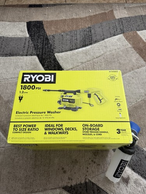 #ad Ryobi RY141803 1800 PSI 1.2 GPM Electric Pressure Washer Stationary Style $85.00