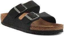 Birkenstock Arizona Vegan Two Strap Regular Fit Womens Sandal Black US 5 - 12