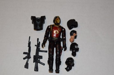 GI Joe Python Patrol Black Red Cobra Crimson Guard Black Major custom figure
