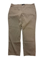 Briggs Women s Plus Dress Pants Brown Solid Size 22W Women Pants