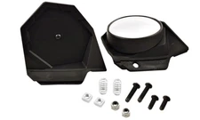 POWERMADD 34455 Sentinel Mirror Kit Black Round Side View Handguard Mount Set