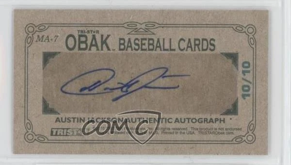 2010 TRISTAR Obak T-212 迷你签名绿色 /10 奥斯汀杰克逊 #MA-7 签名 — 第 2/2 张图片