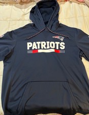 New england patriots nike hoodie dri fit size XL men blue new
