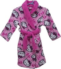 NWT Sanrio Hello Kitty Plush Short Belted Robe Girl's size 4