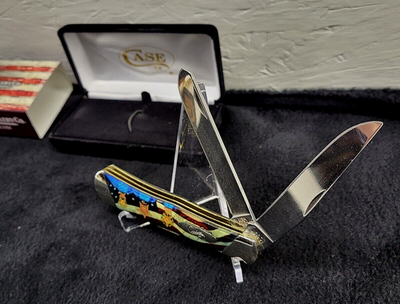 Case XX Medal Of Honor Clear Corelon Slant Bolsters Trapper Knife