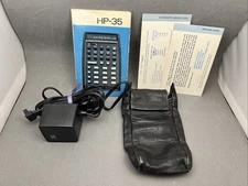 HP-35 V1 Red Dot or V2 Transitional Scientific Calculator Manual, Case, Charger