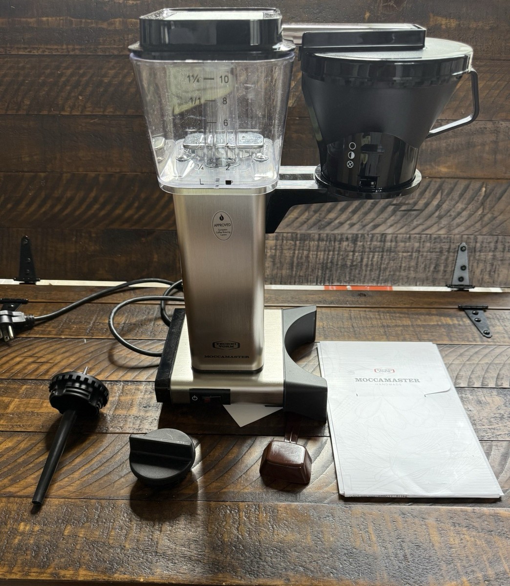 サーマルカラフとMoccamaster KBT 10カップコーヒーブリューワー、ポリッシュシルバー（中古品） Technivorm Moccamaster KBT Brush Silver 10-Cup Coffee Maker / no