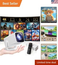 Mini Projector, Portable Projector 4K Full HD 1080P Support, 270 Rotation ...