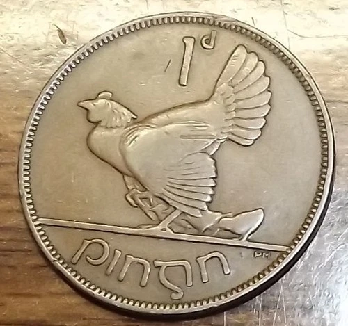 1928 Ireland One Penny Coin 102