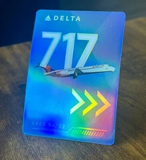 Delta Airlines Aircraft Pilot Trading Card 2022 Boeing 717 No. 52
