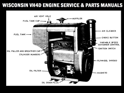 WISCONSIN VH4D 4cyl ENGINE SERVICE And PARTS MANUALs For VH 4D Tractor Repair EBay