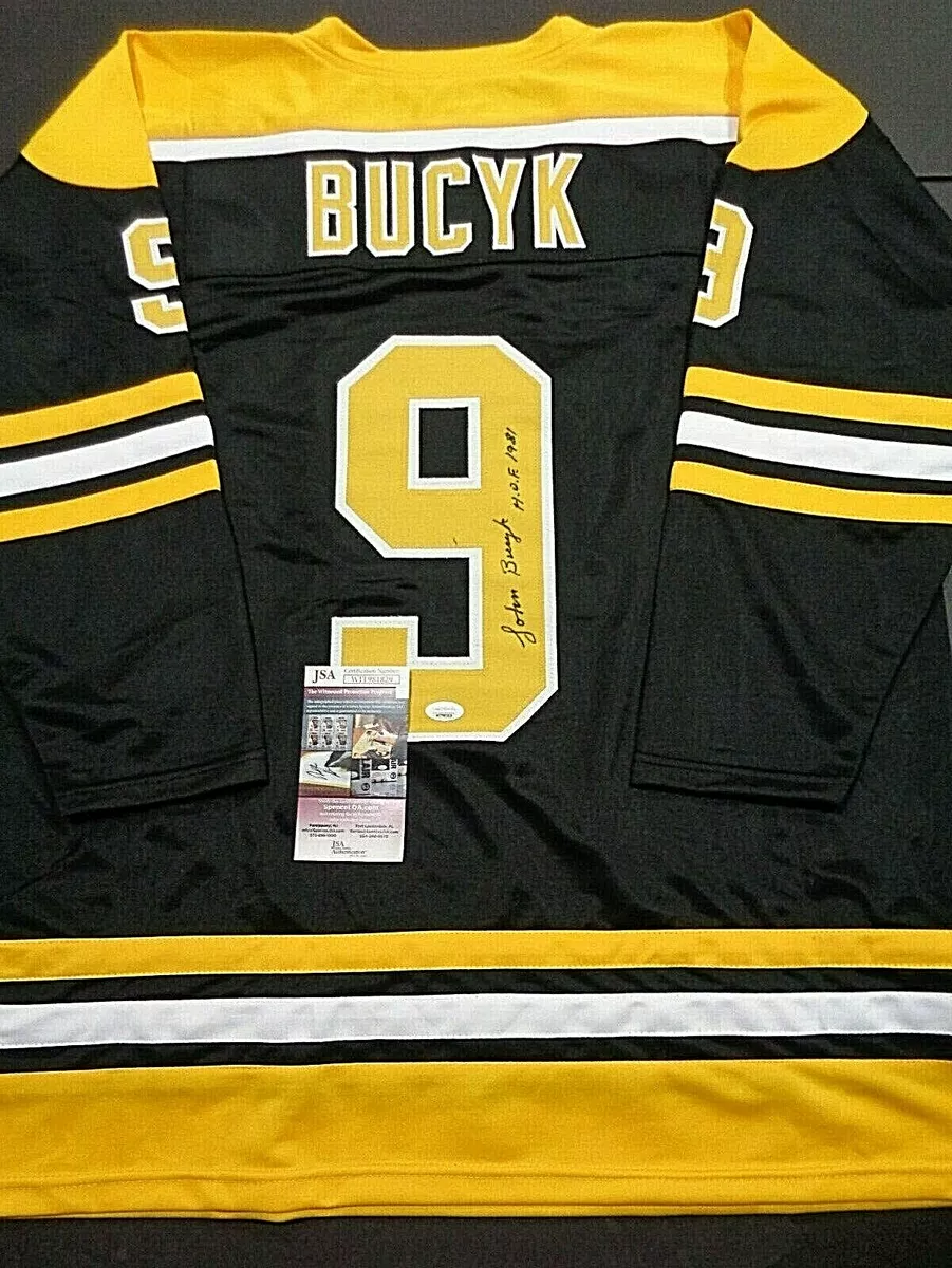 Johnny Bucyk Boston Bruins Autographed Hockey Jersey