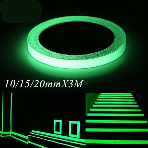 USA 3Meter Glow In The Dark Night Luminous Self-adhesive Safety Sticker Tape New - Picture 5 of 15