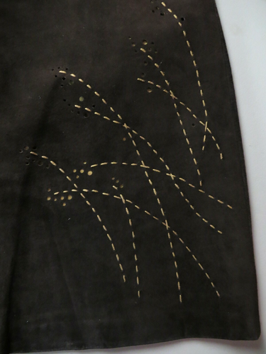 LTR0693- ANN TAYLOR LOFT Women 100% Leather Straight Pencil Skirt Lined Brown 8P - Picture 9 of 9