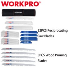 WORKPRO 5PC 9" Wood Pruning Reciprocating Saw Blade/32PC Reciprocating Saw Blade