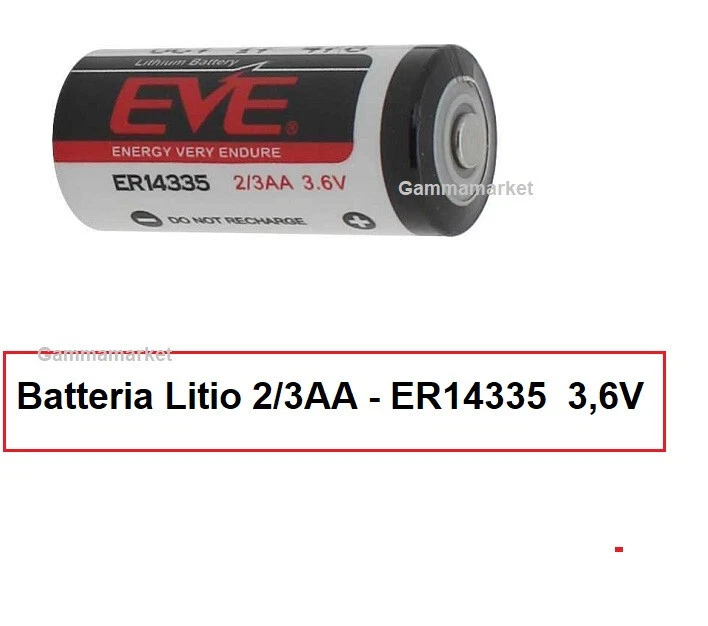 Batteria 2/3AA ER14335 EVE 3,6V Litio