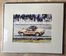 Porsche 914/6 Gt Original Watercolor Strähle Signed & Dated Weinert 2000