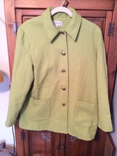 Vintage Jordan & Cole Lime Green Button Up Wool Blend Jacket/coat Size Large