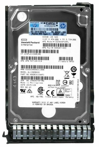 Disco Rigido HP EG0600FCSPL 689287-003 600GB 10000U/Min 64MB SAS-2 2.5 " - Afbeelding 3 van 3