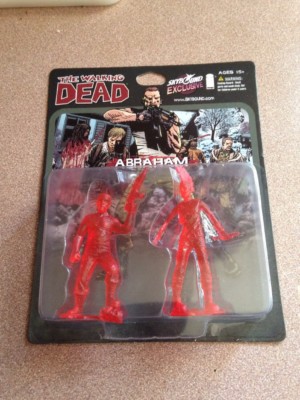 The Walking Dead Skybound SDCC Exclusive ABRAHAM clear Red 2 Pack new Sealed