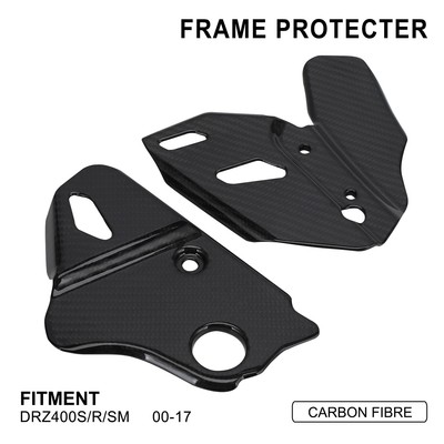 Dirt Bike Frame Guards Cover Carbon Fiber For DRZ400 DRZ400SM 2000-2017 Funparts