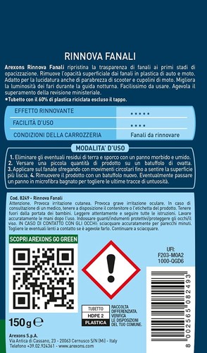 Rinnova Fanali Auto e Moto Lucida Fari Parabrezza Scooter Arexons 150 g - Imagen 3 de 5