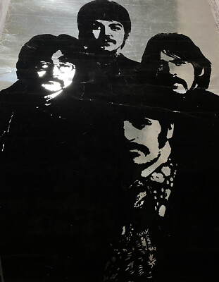 Vintage 60s The Beatles Flocked Velvet Chrome Poster 22”x33” | eBay
