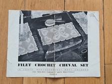 Original 1940s Coats crochet pattern for place mats