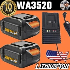 6.0Ah For WORX 20V MAX Extend Lithium Battery WA3520 WA3525 WA3575 /Charger