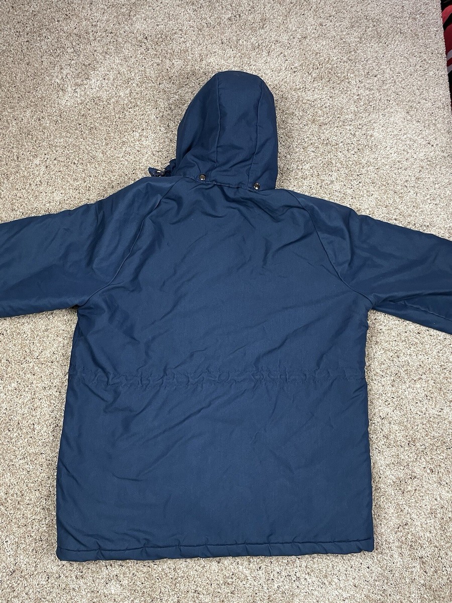 Vintage Red Kap Work Jacket XL Mens Blue Hooded Full Zip
