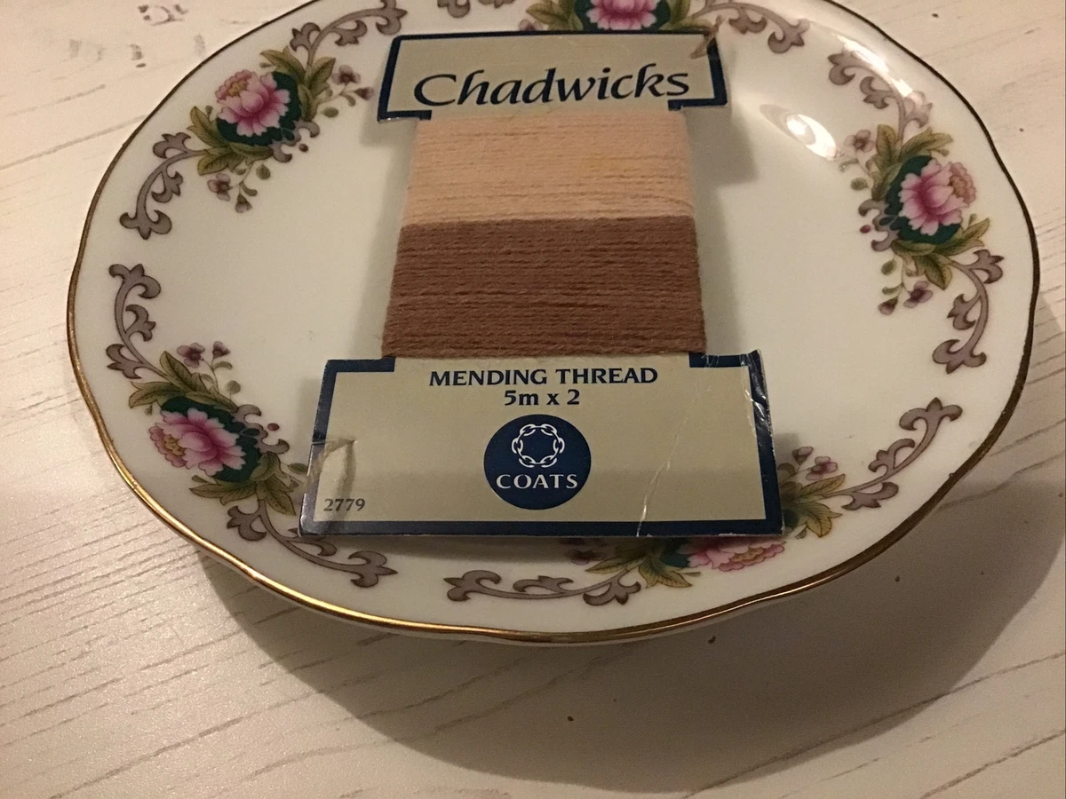 Chadwicks Coats Mending Thread. 5m x 2. Light Brown Shades ref