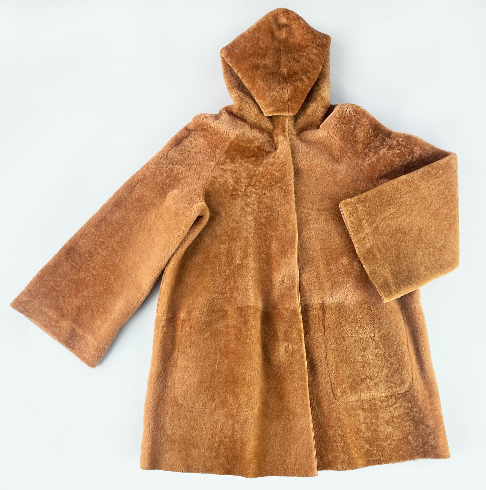 New Kiton Women's Sheepskin Shearling Reversible Coat Size 12US, Orig. $7650.00