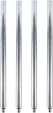 35" Galvanized Steel Table Legs – NSF Commercial Kitchen Set of 4