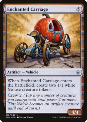 1x Enchanted Carriage FOIL Throne Eldraine NM x1 Mtg Magic the Gathering Changie