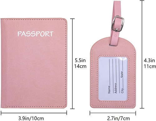 Passport Holder and Luggage Tag Set Travel Accessories Holidays Gift Pack - Picture 2 of 6