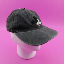 Disney Mickey Mouse Dad Hat Baseball Cap Charcoal Black Embroidered Adjustable