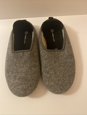 Mahabis Size 38 US 7.5 Wool Slipper Gray Women's Cozy Comfort heel protector