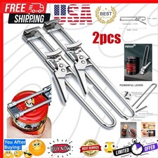 2X Adjustable Multifunctional Stainless Steel Can Opener Jar Lid Gripper New